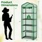 Mini Greenhouse with 5 Shelves, Roll-Up Door & PE Cover for Indoor & Outdoor Plants